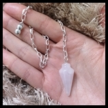 Pendule en pierre naturelle rose pale